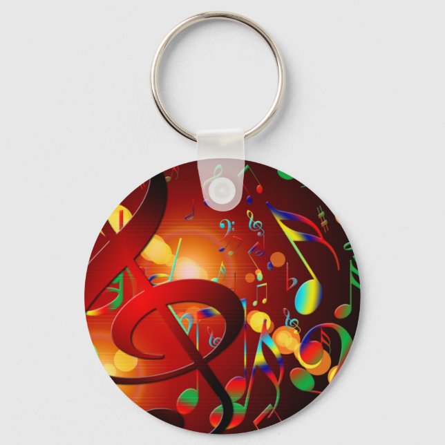 Music Destiny Sång & Dance Notes Instruments Nyckelring (Framsida)