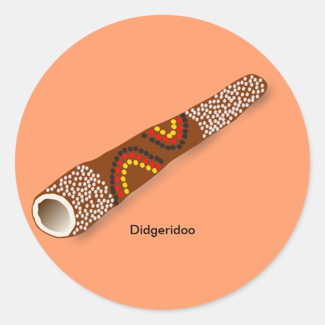 MUSIC: Didgeridoo Runt Klistermärke (Framsida)