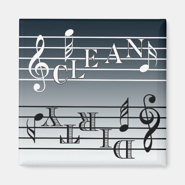 Music Dishwasher Indicator Magnet (Framsidan)