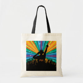 Music DJ anpassningsbar monogram tote bags Tygkasse