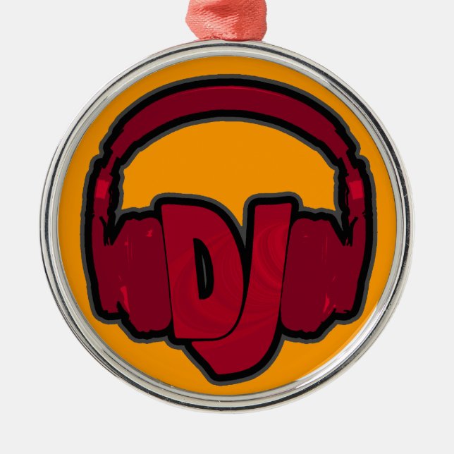 Music DJ-hörlurar Julgransprydnad Metall (Framsidan)