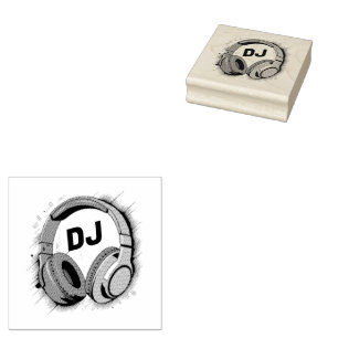 Music DJ-hörlurar Stämpel
