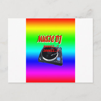 Music Dj med bakgrund Vykort