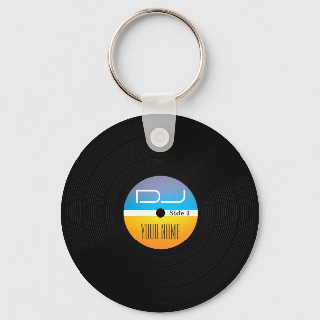 Music DJ stlye vinylcover Nyckelring (Framsida)