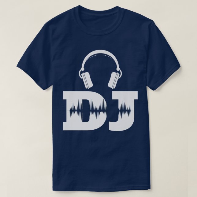 Music DJ Techno-hörlurar T Shirt (Design framsida)
