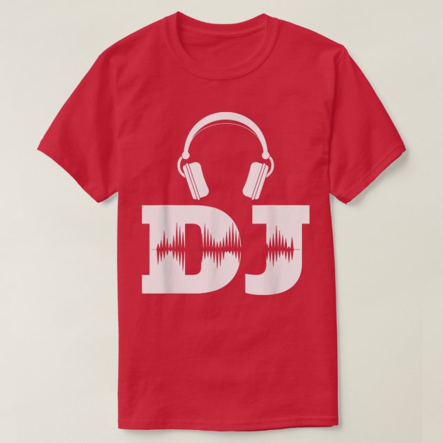 Music DJ Techno-hörlurar T Shirt (Design framsida)