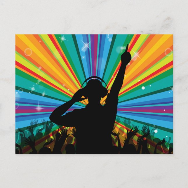 Music DJ-vykort Vykort (Framsida)