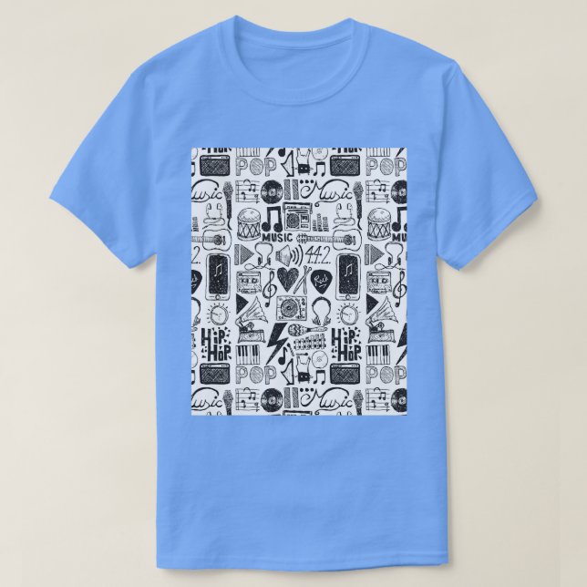 Music Doodles Graphic T Shirt (Design framsida)