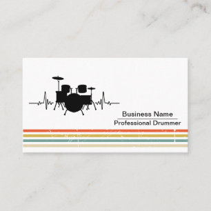 Music Drummer Visitkort