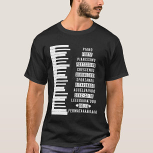 Music Dynamics Teory Musician Piano 1 T Shirt