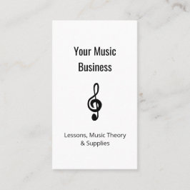 Music Education Lessons QR-kod Treble Clef Visitkort