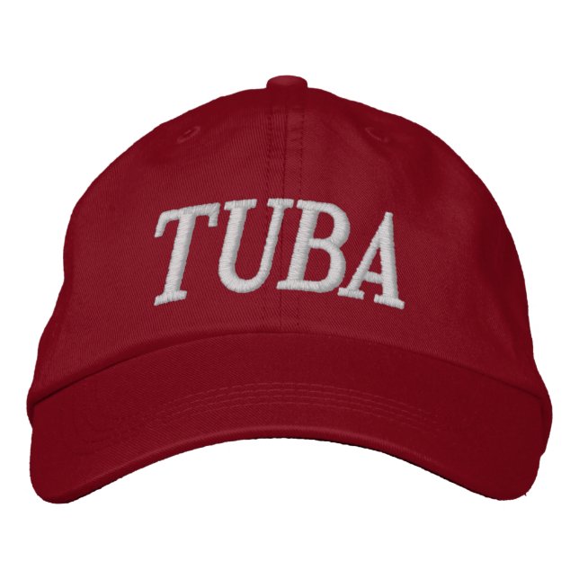 Music Embroidery Tuba Cap Broderad Keps (Framsida)