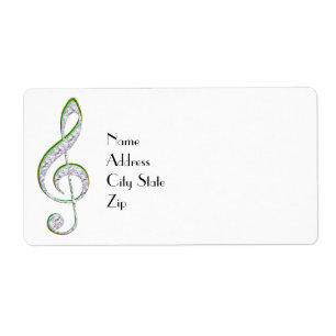 MUSIC Emerald and Diamond Treble Clef Fraktsedel