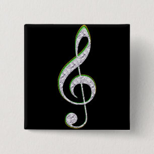 MUSIC Emerald and Diamond Treble Clef Knapp