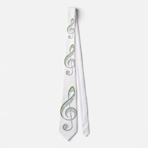 MUSIC Emerald and Diamond Treble Clef Slips