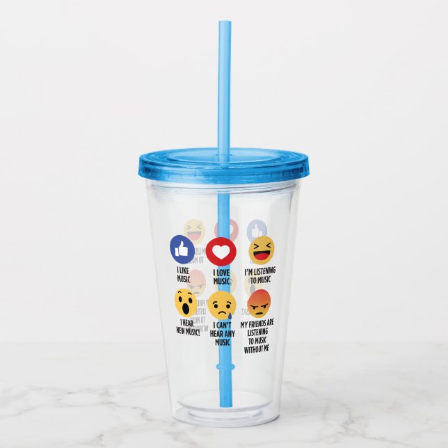 Music Emojis Take Away Mugg (Framsida)