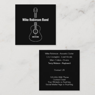 Music Entertainment Band-Coola Fyrkantigt Visitkort