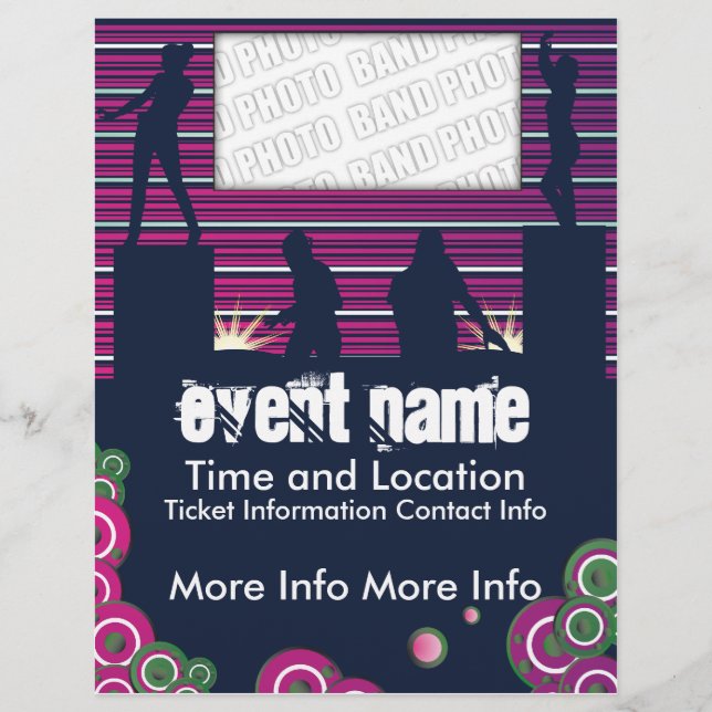 Music Event Flyer med DJ och Dancers (Framsidan)