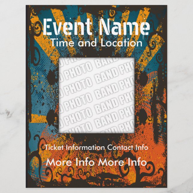 Music Event Grunge Flyer (Framsidan)