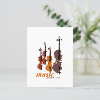 Music Feeds My Soul Helg Vykort