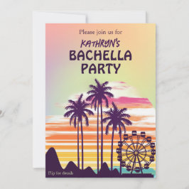 Music Festival Bachelorette Helg Itinerary Inbjudningar