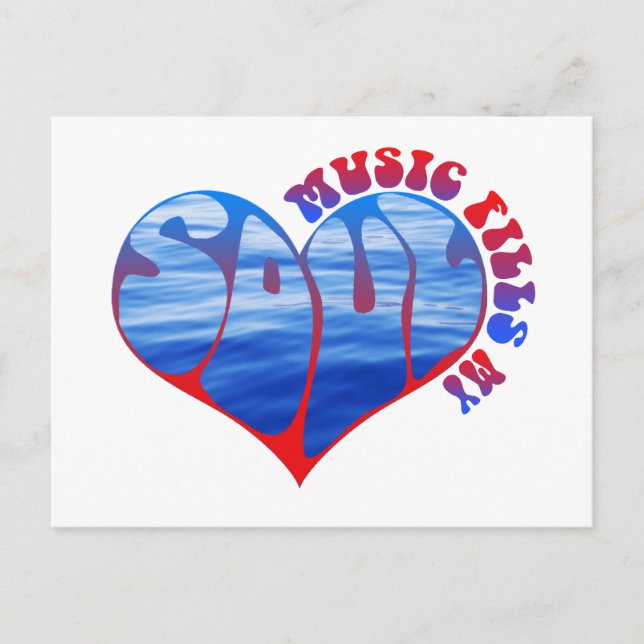 Music Fills My Soul Vykort (Framsida)
