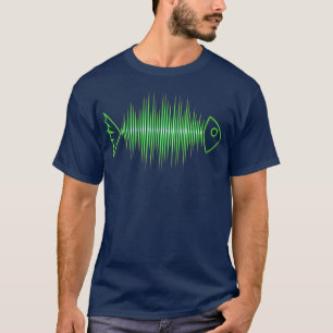 Music Fish Pulse Rate Frequency Dance House Techno T Shirt