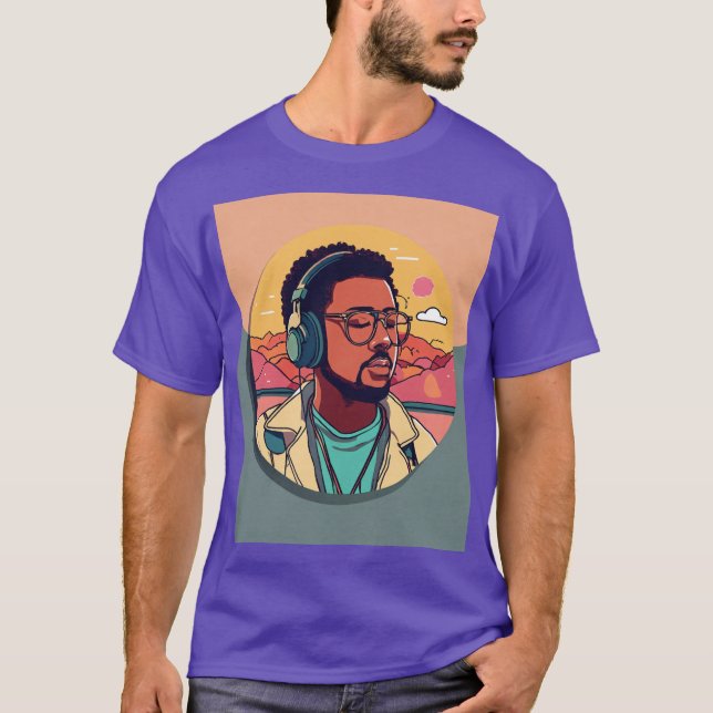 Music Fläkt Badge T-Shirt Design (Framsida)