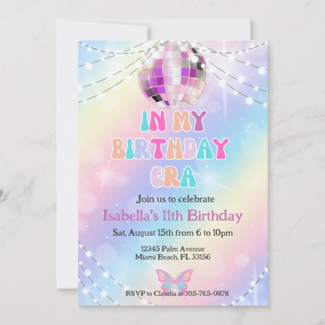 Music Fläkt i min födelsedagsinbjudan Inbjudningar (Framsida)