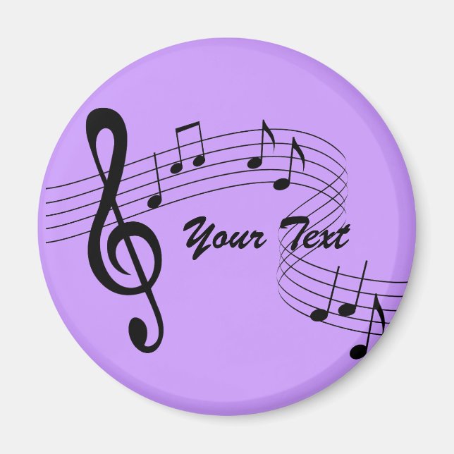 Music Flows Magnet (valfritt färg) (Framsidan)