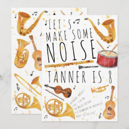 Music Födelsedagsfest inbjudan