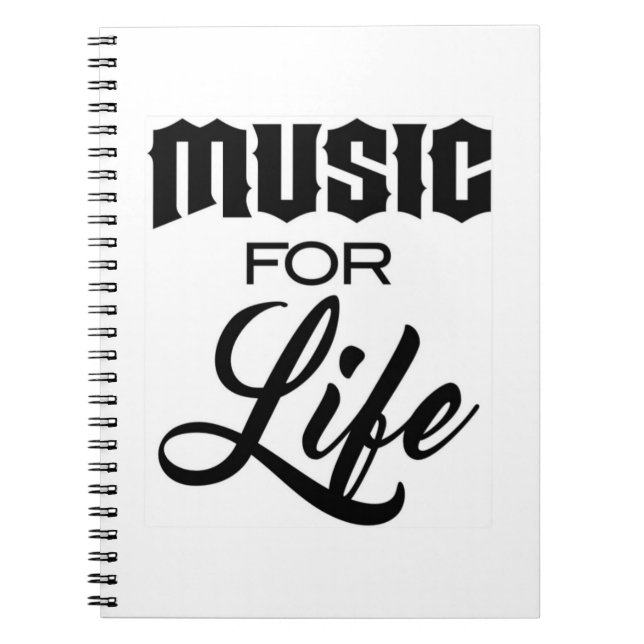 Music for Life Note Bok Anteckningsbok (Framsidan)