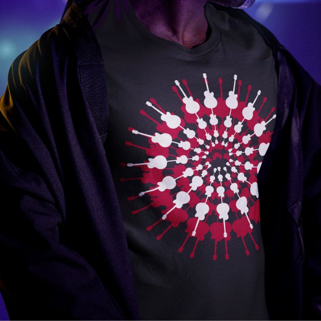 Music-frimärke coola guitar sten tee shirt (Skapare uppladdad)