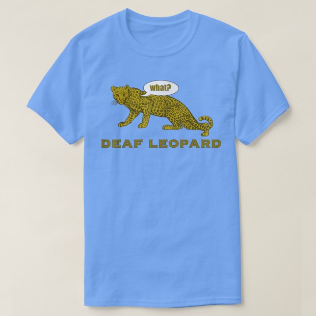 Music Funny Band Pun Shirt Döv Leopard Joke Sten T (Design framsida)