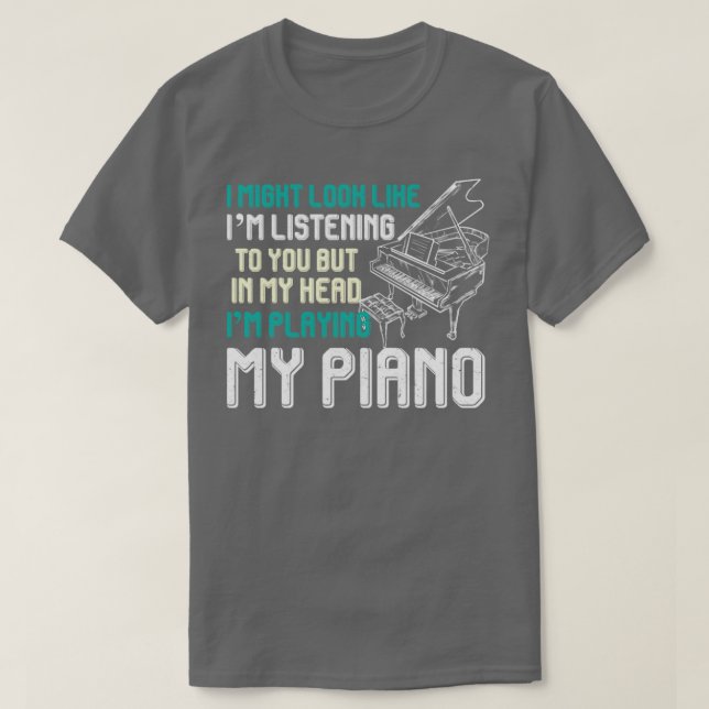 Music Funny Pianist Gift Orchestra Piano T Shirt (Design framsida)