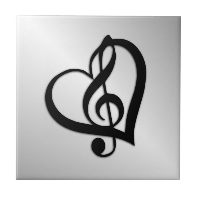 Music G Heart på Silver Kakelplatta (Framsidan)