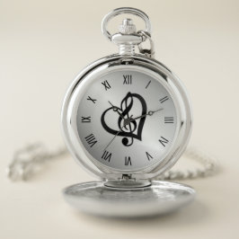 Music G Heart på Silver w Roman Numerals