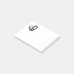 Music G Heart Post-it Block