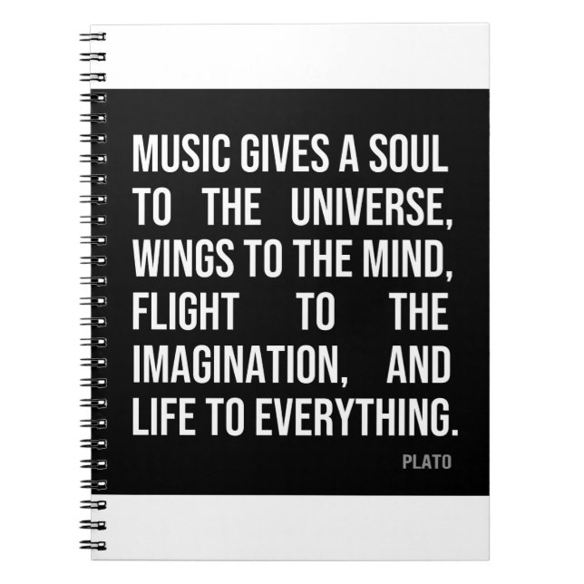 Music Ge A Soul till Universe Anteckningsbok (Framsidan)