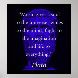 Music Ge A Soul to Universe - Plato Poster