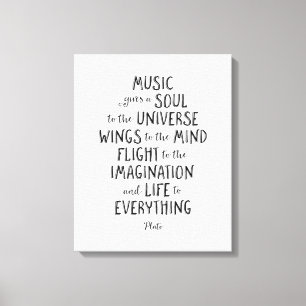 Music Ge A Soul to Universe, Plato Quote Ca Canvastryck
