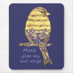 Music Ge my Soul Vingar Quote & Bird Art Musmatta