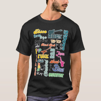 Music Genres-gåva T Shirt