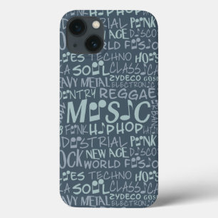 Music Genres Ord Collage fodral