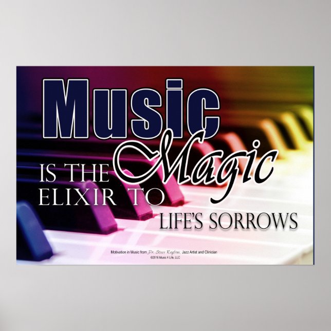 Music Gifts Piano Studenter - Music Poster (Framsidan)