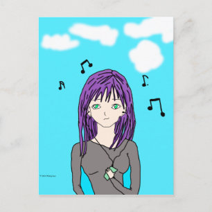 Music Girl-vykort Vykort
