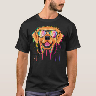 Music Golden Retriever Dj med hörlurar musik T Shirt
