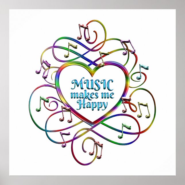 Music gör mig Lycklig Poster (Framsidan)
