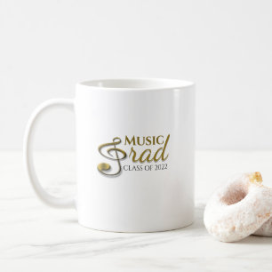 Music Grad Guld Treble Clef Studenten Singer Kaffemugg