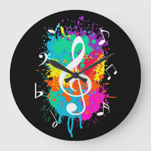 Music grunge stor klocka